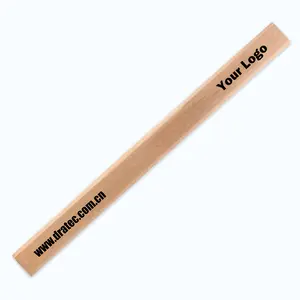 थोक पैकिंग निर्माण उपकरण अष्टकोणीय फ्लैट एचबी लीड पेंसिल बढ़ई लकड़ी पेंसिल बिल्डरों पेंसिल के साथ कस्टम लोगो