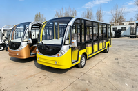 Autobús Eléctrico de 20 Asientos para Turismo, Ideal para Parques Temáticos y Fiestas, 28 km/h, Directo de Fábrica, Personalizable, Volante a la Izquierda/Derecha, Varios Colores