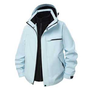 Veste coupe-vent 3 en 1 doublée de polaire pour l'extérieur, vêtements de travail unisexes, fabriquée à Wuhan - Product Image 4