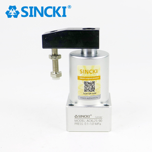 Cilindro Pneumatico di Bloccaggio <span class=keywords><strong>Rotante</strong></span> a Doppio Braccio SINCKI ACKDR ACKDL, Alesaggio 25-63mm, Rotazione Bidirezionale - Product Image 1