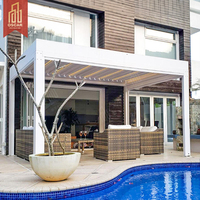 5x6 6x5 6x6 7x7 12x16 12x20 12x24 13x16 Pergolas, Arches et Arbours d'extérieur en aluminium avec toit à lames orientables, bioclimatiques, thermolaqués