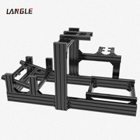 Châssis de base pour simulateur de conduite commercial, profilé en aluminium anodisé noir 40120 personnalisé pour configuration de simulateur de course