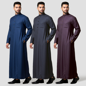 Jubba traditionnelle de haute qualité, vente directe, Dubaï, Arabie Saoudite, vêtements Al-Muslim, boutons métalliques, <span class=keywords><strong>Djellaba</strong></span> pour hommes - Product Image 1