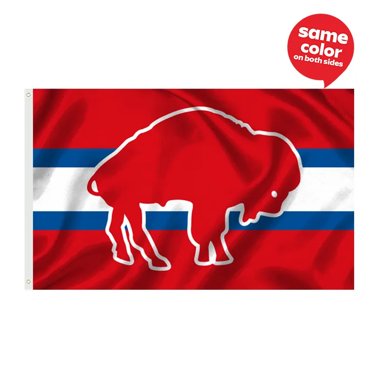 Livraison rapide Drapeaux nfl personnalisés 1 couche à double impression 3X5FT avec anciens drapeaux Buffalo BILLS