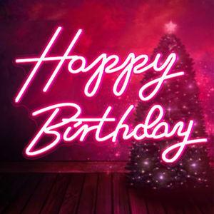 Enseigne au néon joyeux <span class=keywords><strong>anniversaire</strong></span> Oh bébé enseigne au néon lumière LED personnalisation Festival décoration personnalisation nouveau Style enseignes au néon - Product Image 4