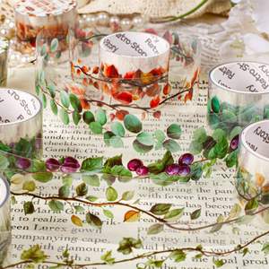 1 rouleau de ruban en forme de série de grues de jade ruban d'eucalyptus PET - Product Image 1