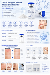 Polvo Liofilizado Reparador con Péptidos de Cobre Profesional para Reafirmar el Rostro, Reducir Arrugas y Mejorar la Piel - Product Image 4