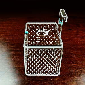 Boîte d'isolement et d'élevage pour <span class=keywords><strong>aquarium</strong></span>, protège les petits poissons, <span class=keywords><strong>aquarium</strong></span> rectangulaire suspendu, grandes et petites tailles, pour éclosion de alevins de Betta Paon - Product Image 4