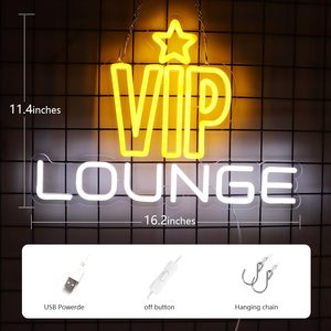 Enseignes néon LED VIP Lounge, à intensité variable, alimentées par USB, lumière d'ambiance, décoration de vitrine, lumière indicatrice de rue, personnalisables - Product Image 1