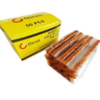 Lot de 50 mèches de réparation professionnelles en caoutchouc pour pneus tubeless – Idéal pour l'entretien et la réparation de voitures, camions, motos, VUS – Outil de garage et atelier – Pièce de rechange