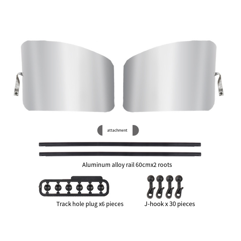 Façade argentée 1 paire