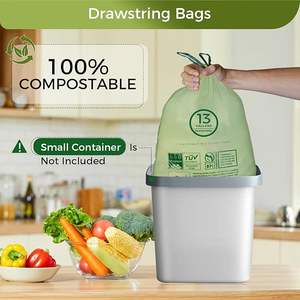 Bolsa retráctil verde Bolsas de basura 13 galones 1,1 Mil de espesor PE Revestimiento de papelera de plástico a prueba de humedad para inodoro Oficina en casa - Product Image 6