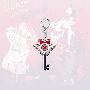 พวงกุญแจอะคริลิคพิมพ์ลายการ์ตูน Hazbinhotel สุดสร้างสรรค์ ของขวัญโปรโมชั่นสุดเก๋ ลายตาปีศาจ สำหรับห้อยกระเป๋า - Product Image 1