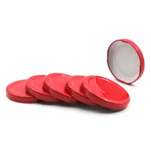 53#Metal Lids Red Lug Caps For Glass Jar 30# 38# 43# 48# 53# 58# 63# 66# 70# 77# 82#