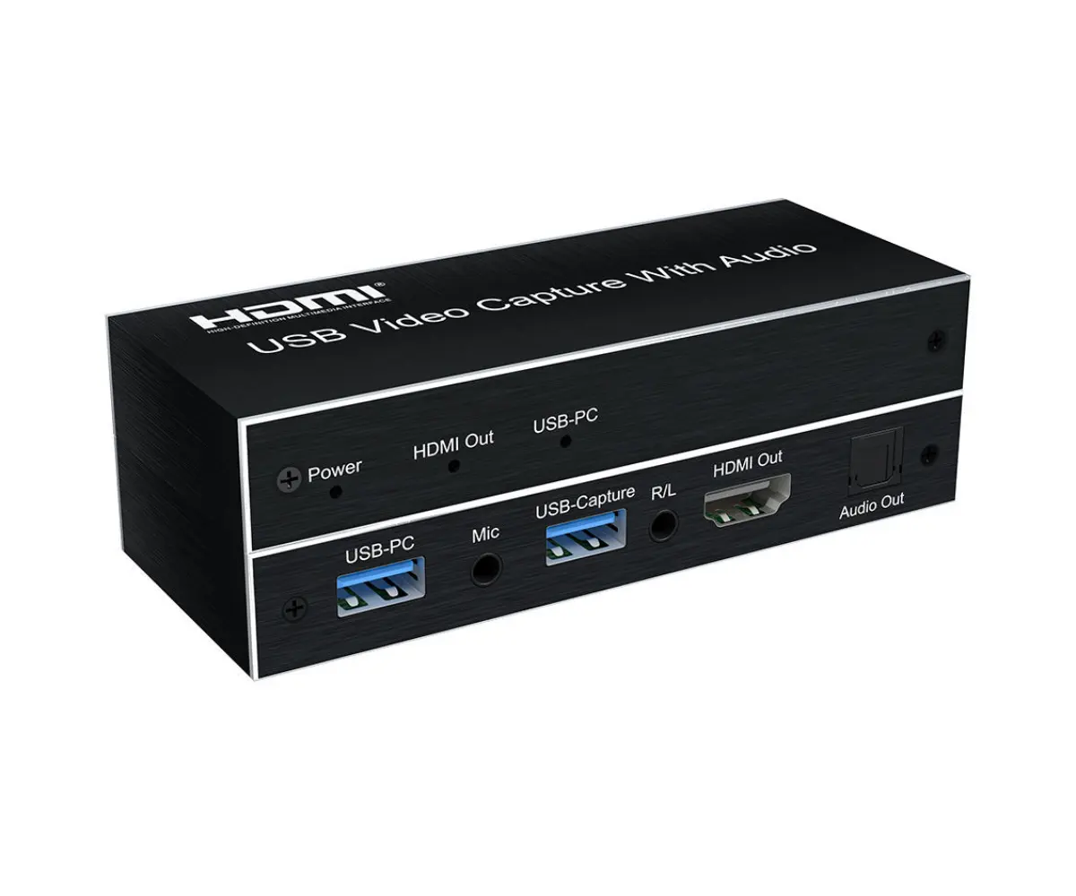 Pengiriman Cepat Kotak Perekam Video Audio Game 4K HDMI Ke USB Perangkat Kartu Pengambilan Video dengan Kabel HDMI untuk Streaming Langsung