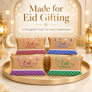 Scatole Regalo in Carta Kraft per Eid Mubarak, 4 Colori, Confezioni per Feste Islamiche del Ramadan, Scatole per Caramelle e Cioccolatini per Eid Al Fitr - Product Image 4