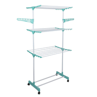 Séchoir à linge pliable et mobile en métal pour le rangement des vêtements, supports et étagères