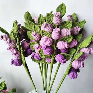 Nuovi Portachiavi Creativi per Arredamento Casa, Stile Cartone Animato, Fiori Blu in Cotone Intrecciato a Mano, Pieghevoli, Regali Boutique - Product Image 2