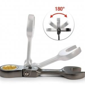 Clé à fourche mini standard britannique à manche court, réglable, finition nickel noir, pour réparation automobile et usage domestique, gain de temps - Product Image 2