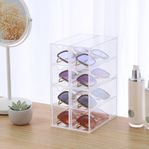 Étui à lunettes multicouche en acrylique, style tiroir, présentoir à bijoux, vente en gros de présentoirs à bijoux anti-poussière - Product Image 4
