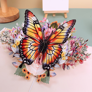 3D Pop-up Box Grußkarte Einhorn Mond Schloss Blumendesign Kinder Mädchen Geburtstag Papier Geschenkkarte - Product Image 4
