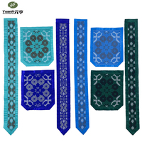 Kit de broderie en dentelle originale, col en dentelle, point de croix, applique ethnique pour vêtement masculin africain, accessoire, 100% polyester