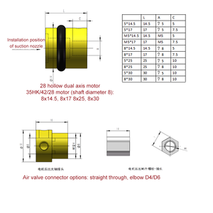 1.5A 0.4N <span class=keywords><strong>m</strong></span> SMT Этикетировочная машина 42HK40 всасывающая насадка вращающаяся Вакуумная присоска 20 полый набор монтажных головок шагового двигателя - Product Image 6