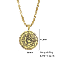 Classique Africain Symbole Collier Lotus Hindou OM Symbole Pendentif Colliers pour Femmes Hommes Indien Bouddhiste Religieux Bijoux