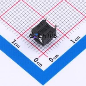 TS017-CBY1FH5.5 Tactile Switch Through hole-4P,6.2x6.2mm Switch Single Pole Single Throw Round Button 2.5N Through Hole - Product Image 2