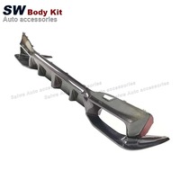Lèvre de pare-chocs arrière en fibre de carbone SW pour BMW Série 5 G30 G38 M5 F90 LCI 4 portes Diffuseur de voiture séparateurs latéraux arrière Spoiler