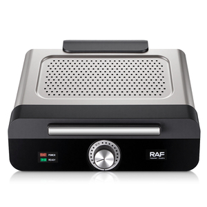 Plaque de cuisson électrique multifonction RAF 2200W pour steak, double chauffage, surface antiadhésive, <span class=keywords><strong>couvercle</strong></span> anti-éclaboussures amovible pour usage domestique - Product Image 2