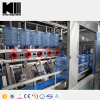Ligne de Production complète 5 gallons, 20 litres, 10L, 18.9 L, 20L, baril d'eau, lavage, remplissage, Machine à emballer, usine