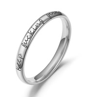 Bague en acier inoxydable gravée « Keepfuckinggoing » inspirante, durable et tendance pour la motivation et le style au quotidien