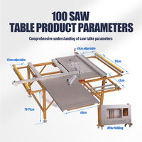 WJ-100 coupe de bois de précision bon marché table de scie à bois sans poussière multifonction petite scie à panneaux
