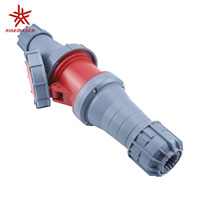 5Pin 125A CEE industriel mâle femelle prise ensemble étanche à la poussière IP67 rouge housse de protection