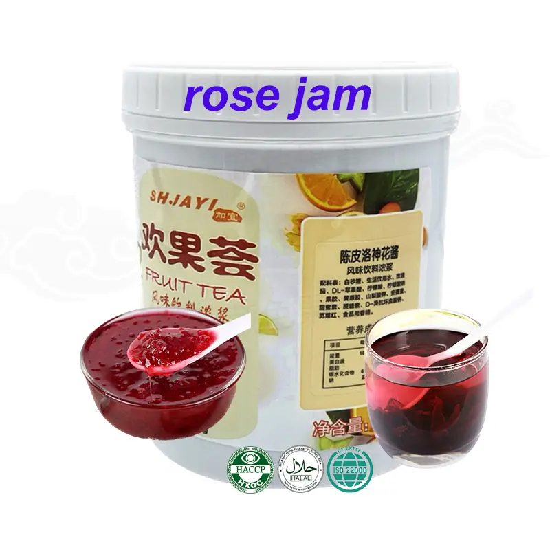 Usine directe Rose confiture lait thé boutique cuisson matières premières ss Rose purée confiture bulle thé ingrédients