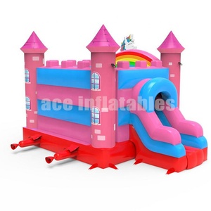 Comercial nuevo diseño <span class=keywords><strong>casa</strong></span> inflable con tobogán unicornio combo inflable para los niños - Product Image 5