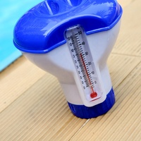 Distributeur de chlore en plastique pour piscine, accessoires de piscine, flotteur de chlore réglable avec thermomètre