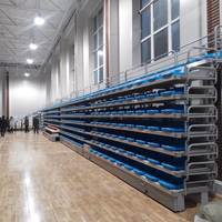 Système de sièges télescopiques rétractables JY-706 pour terrain de basket-ball, gymnase intérieur, stade, gradins pliants