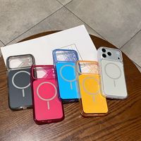 Coque de téléphone magnétique texturée en lin pour iPhone 17 16 15 14 Pro Max, avec dos rigide transparent en PC coloré