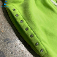 Applique personnalisée patchs brodés pantalons évasés empilés Rivet strass lavage à l'acide 100% coton pantalon de survêtement évasé