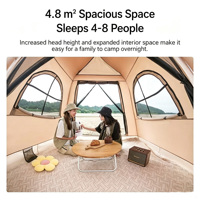 Tente de camping gonflable en gros 220 cm, Oxford 210D imperméable 2000 mm, tente pneumatique automatique avec pompe, Glamping 4 saisons OEM/ODM
