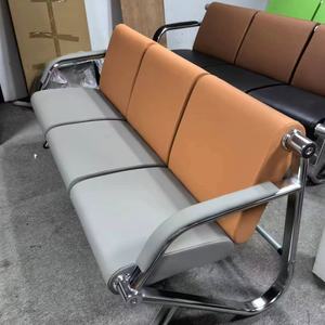 Chaise d'attente de salon en argent, prix de gros d'usine, chaise longue, canapé d'attente multi-places, canapé d'attente de hall - Product Image 5