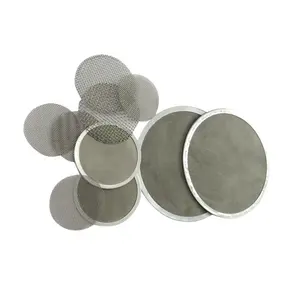 150um 10 mesh 2 layer 0.1mm hole Precision rubber round wrapped edge plastic extruder Metal SPL copper mesh filter disc