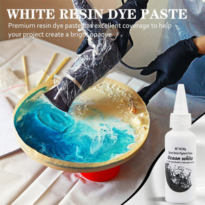 Colorant en résine à haute concentration effet vague océanique, teinture liquide transparente pour résine époxy/UV, pigment bleu marine pour projets d'artisanat et d'art - Product Image 2