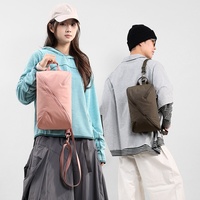 Sac à dos convertible imperméable, sac de poitrine multi-positions unisexe, sac de voyage quotidien léger avec grande/petite taille