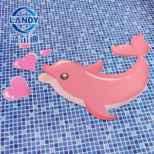 Autocollant de revêtement de piscine en PVC à motif de dauphin de dessin animé Landy pour décorations de piscine pour enfants - Product Image 1