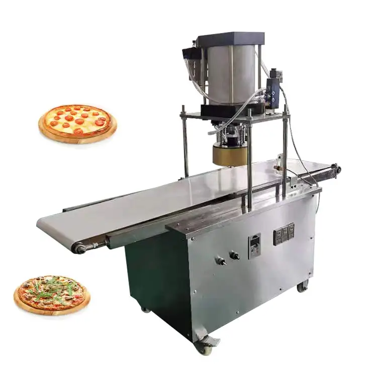 Mesin pembuat kerak pemotong adonan Pizza pneumatik mesin pembuat Pizza kerucut mesin Oven listrik