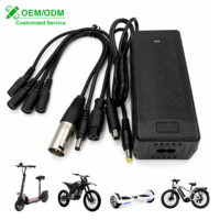 Chargeur de batterie au lithium universel 36V42V48V60V pour scooter électrique, vélo électrique, batterie au lithium, DC 5.5*2.1mm XLR GX16, prise personnalisée
