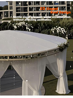 Pavillon en acier de luxe moderne avec toit en tissu pour jardin, idéal pour mariages, fêtes, expositions et stands – Direct Usine
